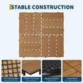thumbnail image 5 of EuKer 22 Pcs Interlocking Deck Tiles, Acacia Wood Flooring for Patio, Balcony, Poolside, Brown (21 Sq.ft Total Coverage), 5 of 7