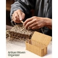thumbnail image 3 of LazySpin Cable Management Box, Handwoven Rattan Style Cord Organizer Box for Power Strips, 3 of 7