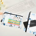 thumbnail image 2 of FORMRS 2 Pack Pencil Pouch for 3 Ring Binder with Clear Window Zipper Case, Blue Simple Cartoon Snowmen, 2 of 6