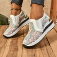 thumbnail image 2 of Mostsola Wedge Sandals for Women Floral Embroidery Mesh Fashion Sneakers Breathable Walking Shoes, 2 of 8