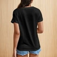 thumbnail image 5 of Women's Tops Under $10 Free Shipping V-Neck Short Sleeve Solid Color Casual Shirt Fashion Summer Shirt, 5 of 8