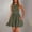 Army Green women's a line mini dress a1, variant on Women's Round Neck Sleeveless A-Line Mini Dress Solid Flowy Casual Skater Dresses for Women Holiday Party Beach Clothes, Khaki S