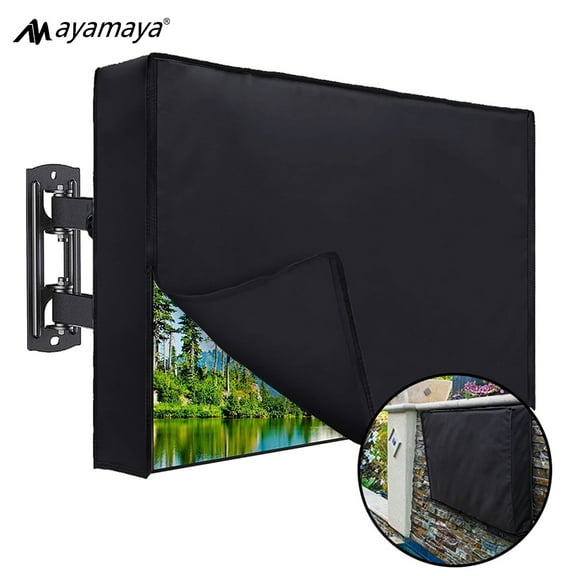 TV Cover Outside AYAMAYA Outdoor TV Cover with Zipper Open Waterproof Weatherproof Dustproof TV Screen Covers Universal TV Shield for 40-42 inch LED,LCD TVs TV Protector with Wall Mounts and Stands