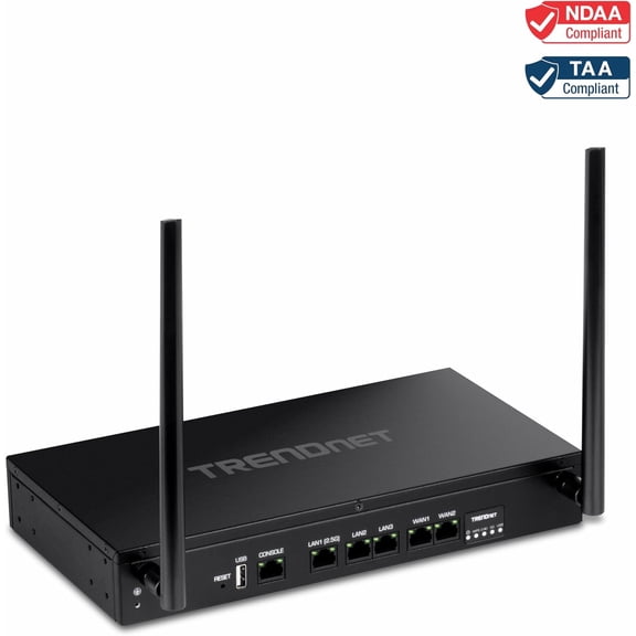 TRENDnet TEW-929DRU, AX1800 Dual-Band WiFi 6 Gigabit Dual-WAN VPN SMB Router