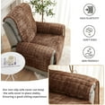 thumbnail image 4 of Recliner Chair Covers Plush Recliner Slipcovers Armrest Covers Headrest Cover for Sofa Recliner Protector Couch Sofa Covers, Soft Fuzzy Fluffy Anti-Slip Furniture Protector, 4 of 7
