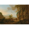 thumbnail image 3 of Jan Both 24x18 Black Modern Framed Museum Art Print Titled - An Italianate Landscape with Travellers, 3 of 5