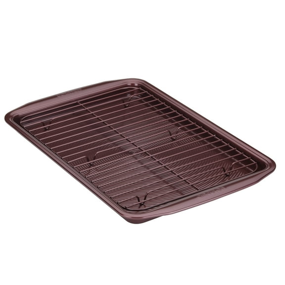 Circulon 2 Piece Nonstick Bakeware Cookie Pan Set, Merlot