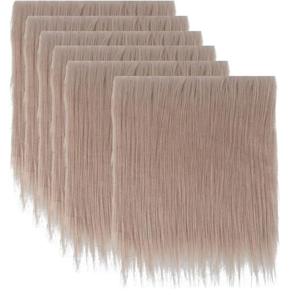 Faux Fur Squares Fabric for Crafts Sewing Costumes Seat Pads DIY Crafts Christmas Gnomes Decors Wheat 250x250x1.5mm