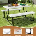 thumbnail image 7 of Fenbeli Outdoor Picnic Table with Bench Set for BBQ, Camping, Patio, White, 7 of 7