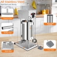 thumbnail image 3 of Ktaxon 22LBS/10L Electric Sausage Stuffer, Adjustable Speed Stainless Steel Sausage Maker Meat Stuffer, Heavy Duty Vertical Electric Stuffer Sausage Filler with 5 Stuffing Tubes, Home & Commercial, 3 of 9