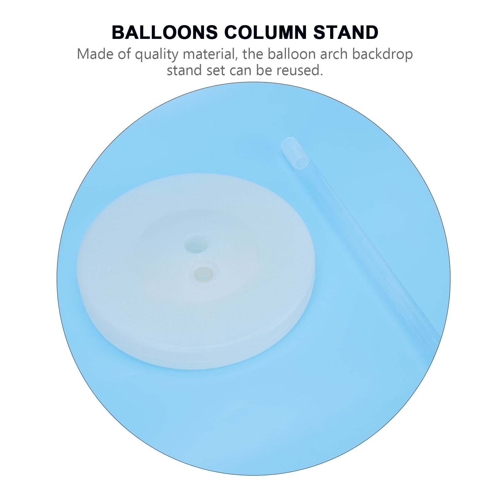 10X9FT BALLOON ARCH Kit With Water Fillable Base(White Fibre Rod Round