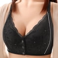 thumbnail image 3 of LIHOFIO Womens Sports Bras Solid Color Plus Size Front Hook Wireless Breathable Adjustable Bra, 3 of 5