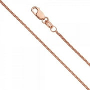 14K Gold Pink 0.8mm SQ DC Wheat Chain 020 : 22"