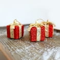 thumbnail image 2 of Luolandi Christmas Decoration Foam Present Bags Ornaments Under Tree Red Golden Sequin Red, 2 of 9