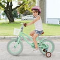 thumbnail image 4 of Prorider 14" Kid's Bike with Removable Training Wheels & Basket for 3-5 Years Old Green, 4 of 10