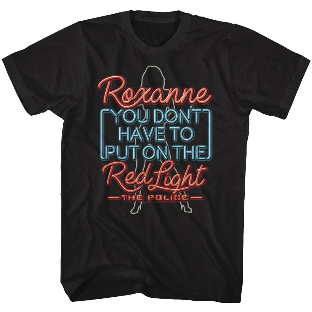Police Rock Band Neon Sign Roxanne Don't on Red Light T-Shirt - Walmart.com