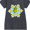 thumbnail image 2 of Dr. Seuss - Grinch Face Snowflake - Toddler And Youth Girls Fleece Dress, 2 of 4