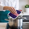 thumbnail image 4 of Independence Day Pot Holders for Kitchen Heatproof Potholder, 5 Pack American Flag Red Blue Star Striped Hot Pads Multipurpose Oven Pads Cloth Potholders Trivet for Cooking Baking, 4 of 8