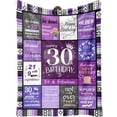 thumbnail image 2 of 30th Birthday Gifts for Her, 30th Birthday Decorations for Women, Happy 30th Birthday Gifts for Women, 30 Year Old Gifts for Women Turning 30 and Fabulous - 30th Decoration Blanket 60"X50", 2 of 6