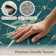 thumbnail image 6 of ODIKA Main Turtle Map Motif Compass Border Nautical Wave Coral Ocean Flowing Dynamic Foldable Easy Care for Queen Size Bedroom, Under Bed, Master Suite, 6 of 7