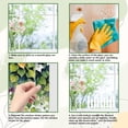 thumbnail image 4 of 15x46inch Spring Flower Window Glass Decals Large Fence Scenery Static Non Adhesive Reusable Double Sided Anti Collision Window Decals Cling for Stop Birds Pets Strikes Home Room Decor, 4 of 7