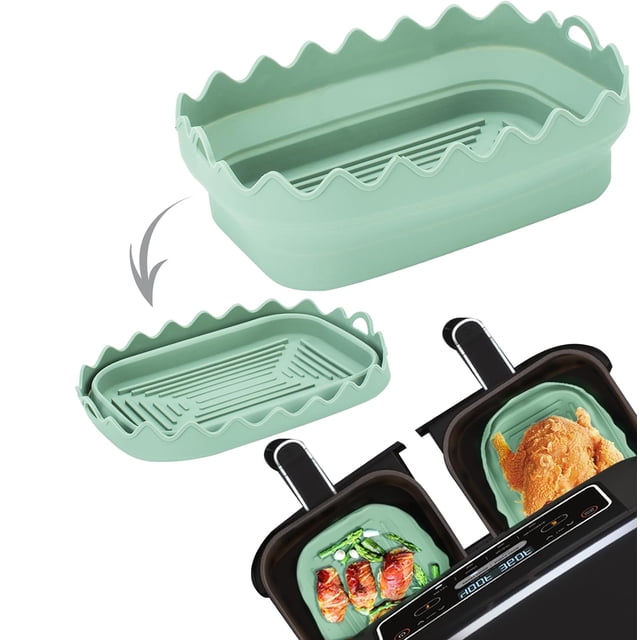 Moule en Silicone pour Friteuse à Air Chaud, Accessoire pour Friteuse à Air, Moule pour Friteuse à Air, Accessoires en Silicone pour Friteuse à Air, Panier Réutilisable pour Friteuse à Air, Doublure pour Friteuse à Air