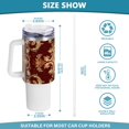 thumbnail image 3 of Pattern Tradditional Tribal 40 oz Tumbler with Handle Insulated&nbsp;Travel Mug&nbsp;Lid Straw Leak Proof Steel Vacuum Water Bottles Glasses Fits in Car Cup Holder, 3 of 7