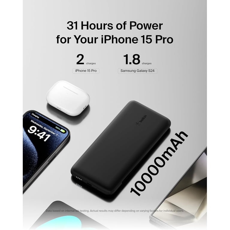 Belkin BoostCharge Plus 10K mAh Power Bank with USB-C & Lightning