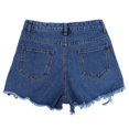 thumbnail image 3 of Pantalones cortos de mezclilla de cintura alta con corte desgastado para mujer L Hugo Pantalones cortos de mezclilla, 3 of 10