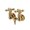 Polished Brass, variant on Kingston Brass AE37T2 Aqua Vintage 3-3/8 Inch Wall Mount Tub Faucet, Polished Brass
