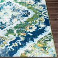 thumbnail image 4 of Floransa FSA-2348 6'7" x 9' Rug Dark Green/Navy/Grass Green/Aqua/Bright Orange, 4 of 7