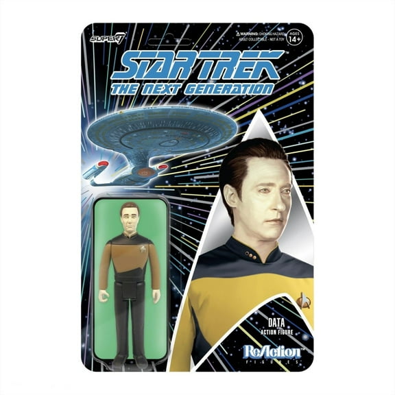 Super7 Star Trek TNG Data Brent Spiner ReAction Figure 375 inch Wave 1
