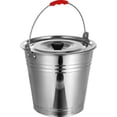 thumbnail image 1 of 1 Pce Seau en Acier Inoxydable Seau d'Eau Ménager Seau Multi-Usage avec Couvercle, 1 of 8