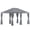 Grey, variant on Outdoor Umbrellas, 9.6' x 11.6' Patio Gazebo, Outdoor Canopy Shelter with 2-Tier Roof and Netting, Steel Frame for Garden, Lawn, Backyard, and Deck, Taupe, Gray Patio Umbrellas,Cantilever Umbrellas