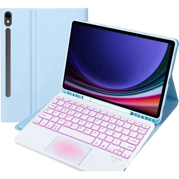 Bluetooth Keyboard Case for Samsung Galaxy Tab S11 11 inch 2025 SM-X730/X736B/X736E/X736U, Wireless Keyboard with Trackpad & 7-Color Backlit & 3-Angle Kickstand, Galaxy S11 11" Keyboard