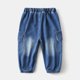 thumbnail image 4 of Odeerbi 3-9 Años Niños Cargo Vaqueros Pantalones Vaqueros Pantalones Vaqueros Con Bolsillo, 4 of 9