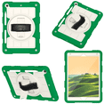 thumbnail image 3 of TECH CIRCLE Case for Apple 10.2-inch iPad 9th/8th/7th Generation - Heavy Duty Protection Shockproof Rugged Case with Adjustable Hand/Shoulder Strap & 360 Gegree Rotating Viewing Kickstand, Green, 3 of 9