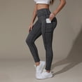 thumbnail image 2 of 3D Cellulite Leggings for Women Lightweight Slim Fit Pants High Waisted Leggings No Curling Lift Pants Push Up Yoga Pants Workout Yoga Pants Booty Butt Lifting Leggings Fitness Sport Pants Grey XL, 2 of 4