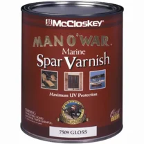 1 gal McCloskey 7509 Clear Man O'war Marine Spar Varnish, Gloss