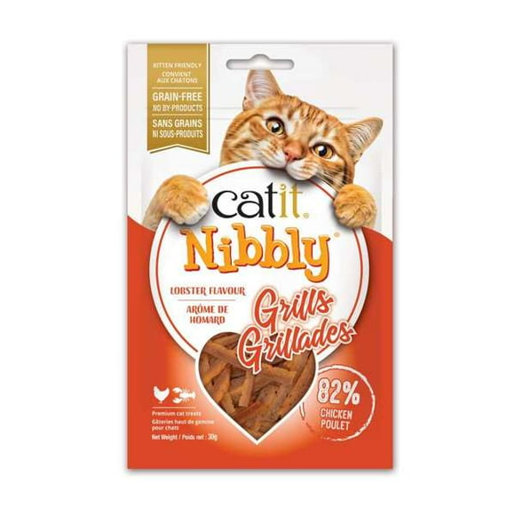 Catit Nibbly Grills Cat Treats Chicken and Lobster Flavour, 30g