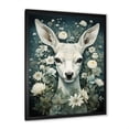thumbnail image 2 of Designart "Forest Deer Guardian" Animals Framed Wall Art - Traditional White Deer Bedroom Framed Canvas Wall Art, 2 of 6
