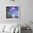 thumbnail image 3 of Cuadros Decorativos Pintura en lienzo de paisaje nocturno junto al mar pintura al óleo sin marco por número póster de arte de pared Likrtyny embutido en tela, 3 of 9