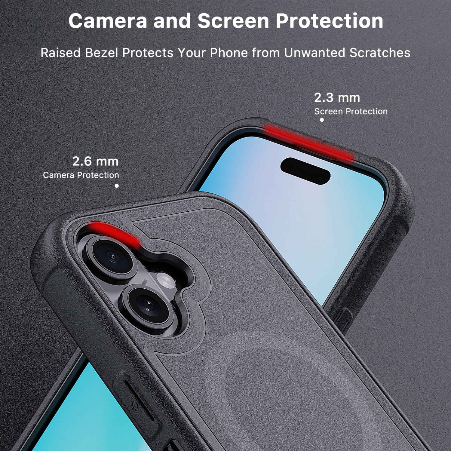 MyBat Pro Maverick Series Case with Holster and Tempered Glass for Apple iPhone 16 Plus - Black