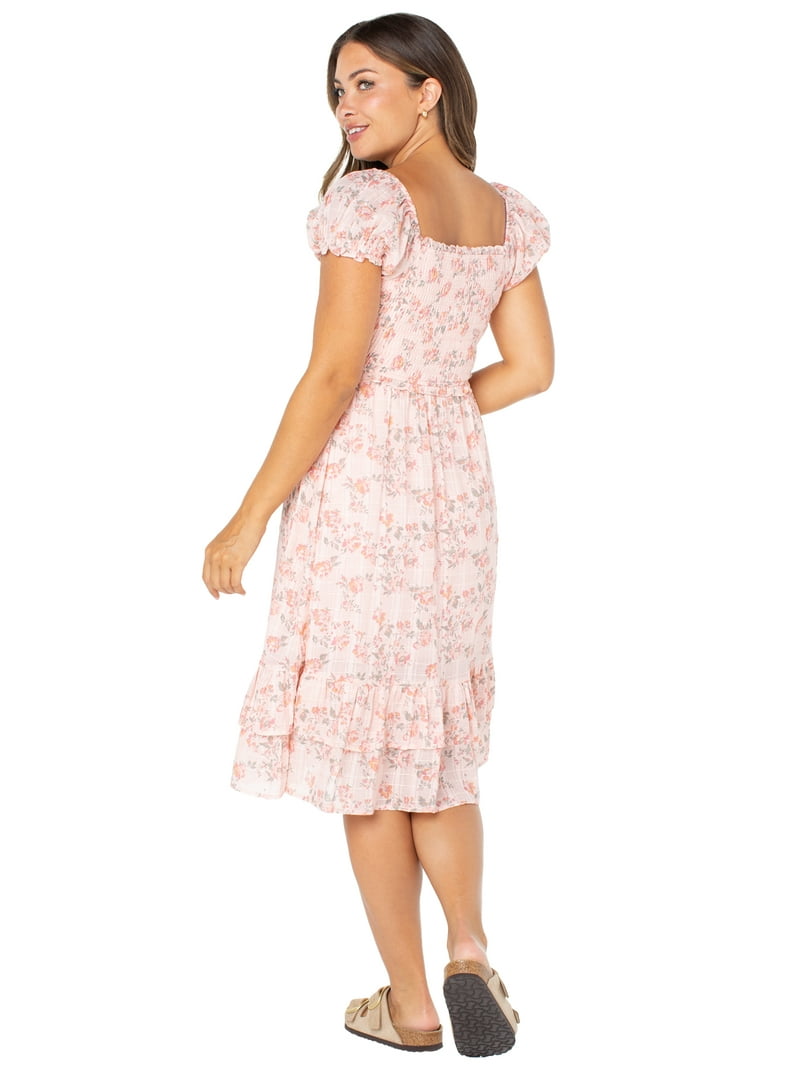 womans midi dresses Lanie modest midi dress in cream-Exclusive – JanieLanie