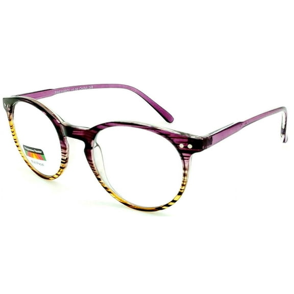 THRICE Vision Multi-Focus Progressive Reading Glass Key Hole crystal color fade - Purple  1.50