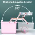 thumbnail image 3 of Pill Storage Box 3-Layer Large Capacity Home Cosmetics Organizer Multi-layer Sundries Case Plastic Sundries Organizer, Ordinary Style, Pink, 3 of 7