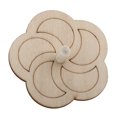thumbnail image 4 of 4pcs Creative Unfinished Wood Wooden Top for DIY Children Kids Toys, 4 of 8