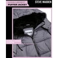 thumbnail image 3 of Steve Madden Women's Faux Fur Lining Winter Coat - Long Length Quilted Parka Jacket for Women (S-3X), 3 of 7