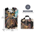 thumbnail image 2 of Yayeee Freestanding Laundry Hamper with Handle Collapsible Large Storage Basket for Clothes, Colorful Skeleton Sun, 2 of 7