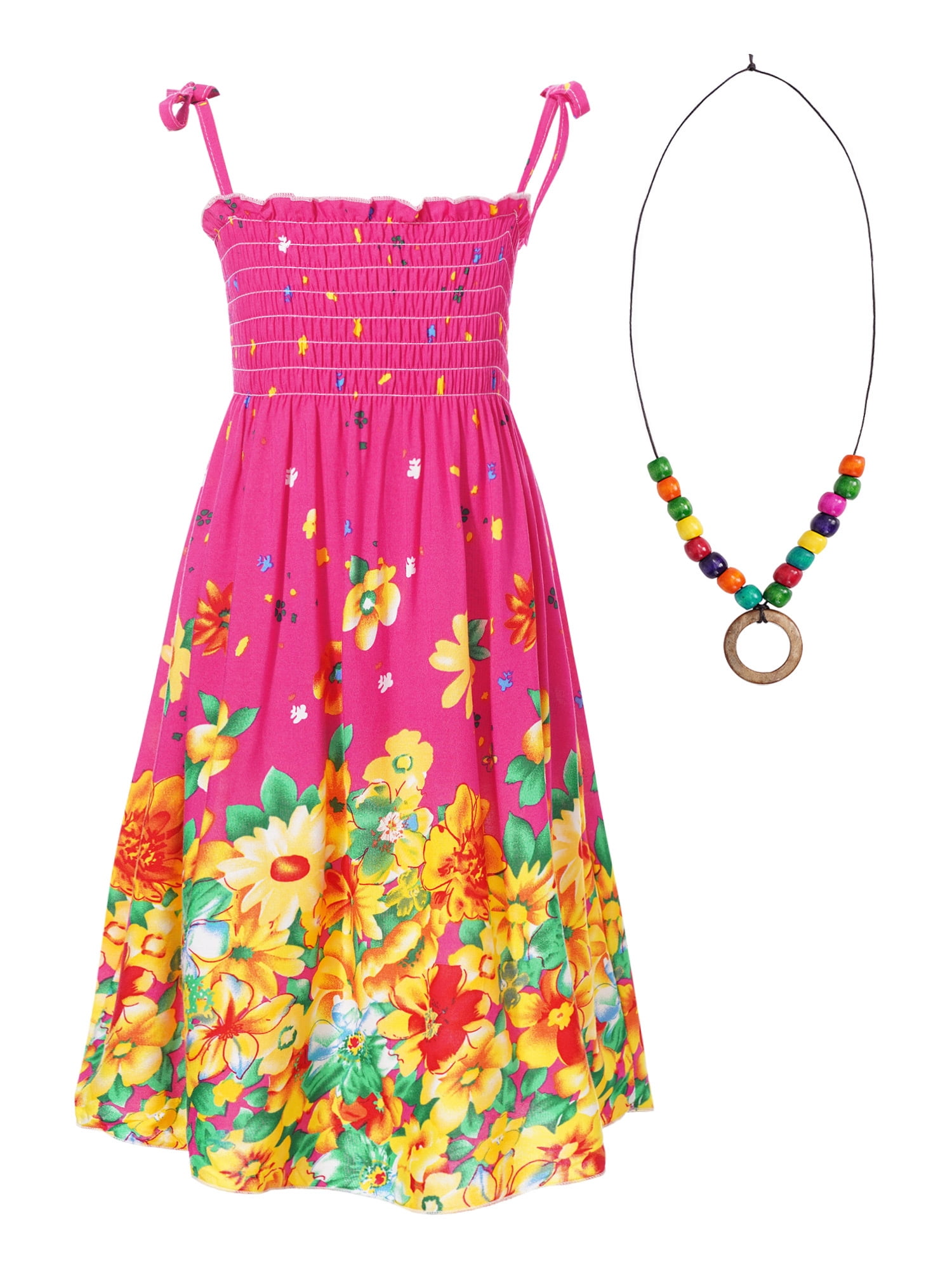 KIDS FRILL HEM TIERED DRESS 12-14 SOUTH BEACH SUNRISE